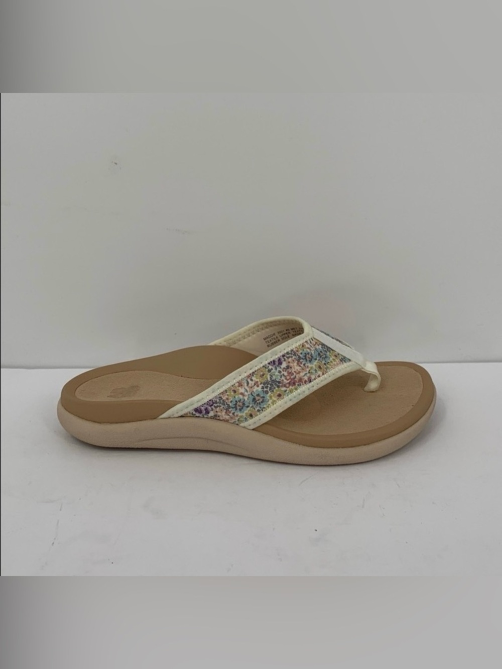 ABEO Maddie flipflop thong sandals floral fabric slide comfort Metatarsal 5
